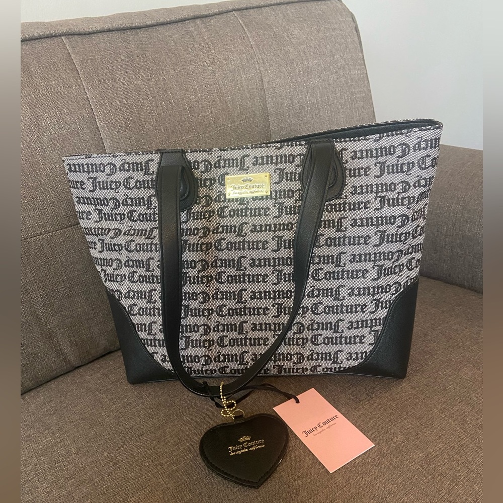Juicy Couture Black iconic monogram purse/tote